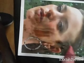 Dog decides to cum tribute a sexy photo of a girl